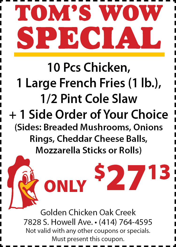 Specials/Coupons goldenchickenoc